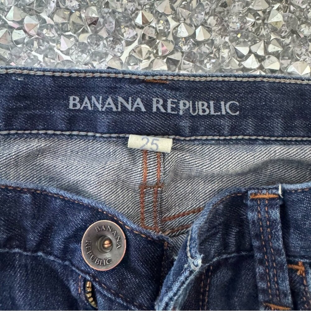 Banana Republic pants skinny Jeans Classic Style denim dark wash - Picture 6 of 8